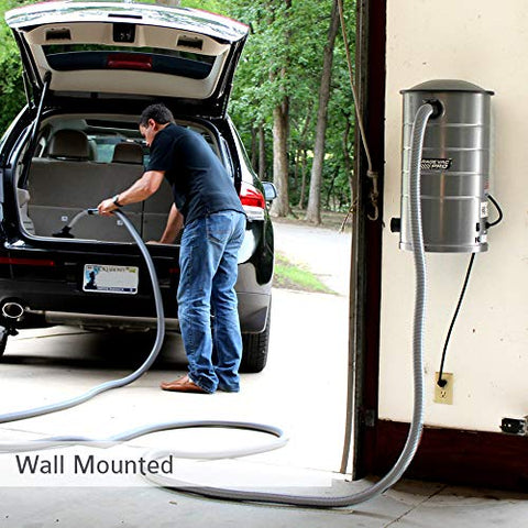 VacuMaid GV50PRO 50ft hose reaches every corner of the car and floor.