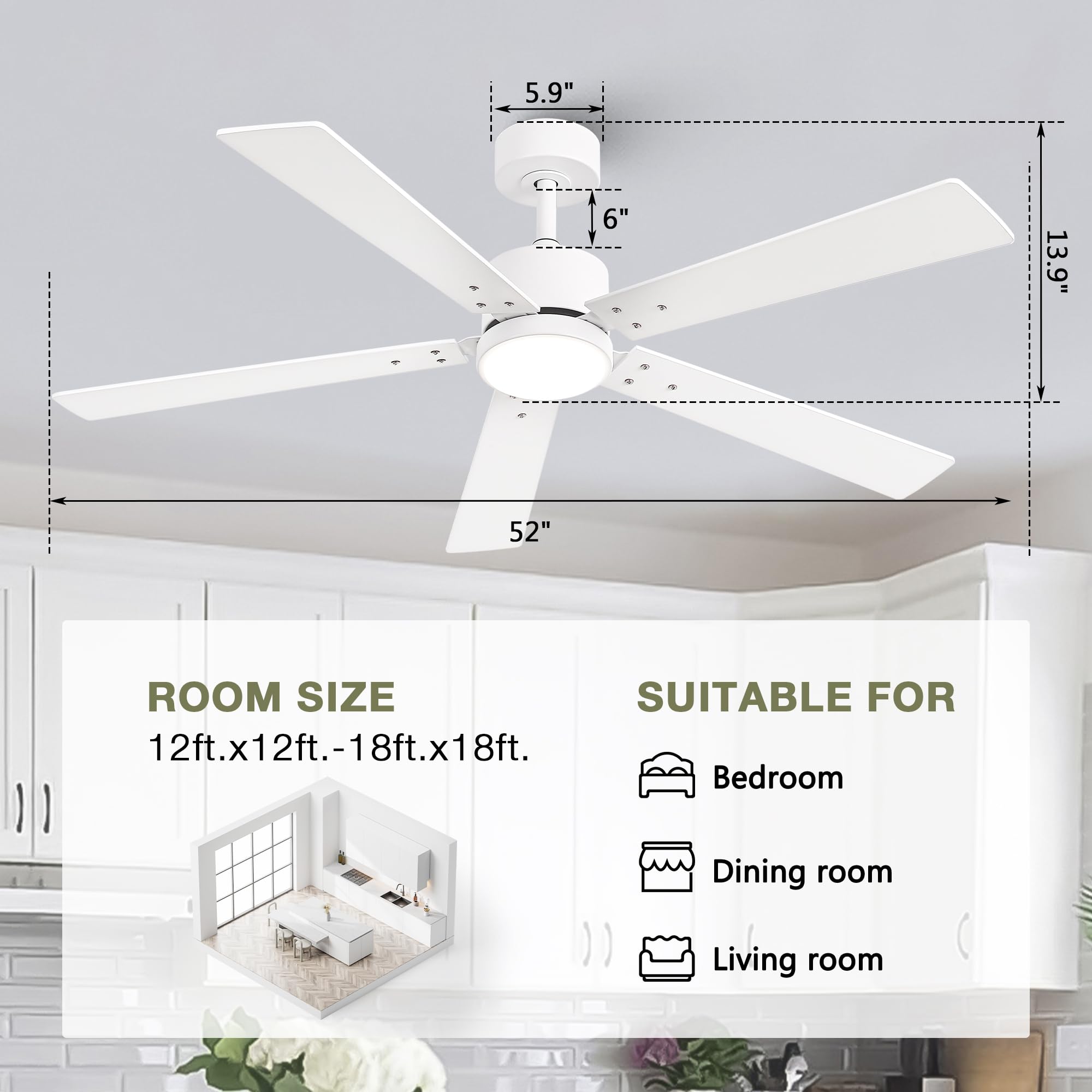Vaczon white finish complements bedroom and dining room decor