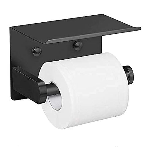 VAEHOLD black bathroom organizer blends modern style with practicality.