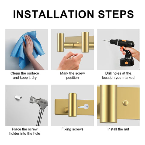 VAEHOLD included hardware for easy installation on wall or door.