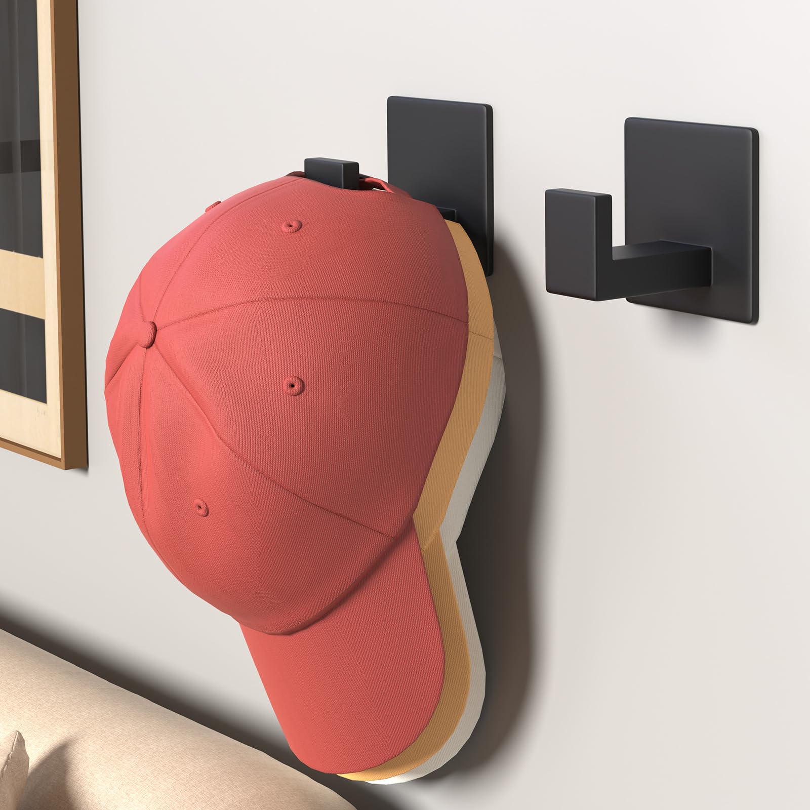 VAEHOLD heavy-load capacity hook supports coats and bags.
