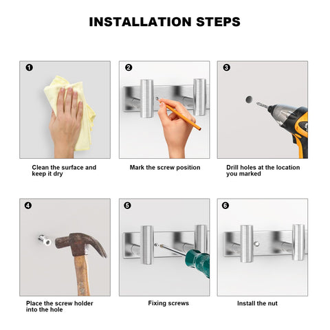 VAEHOLD black finish wall rack with mounting hardware for easy install