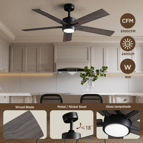 Vagizm 18-degree downrod mount enables flexible installation options.