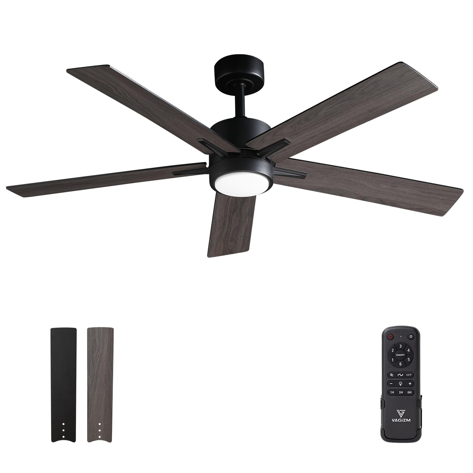 Vagizm 52-Inch ceiling fan with light remote for balanced airflow and lighting.