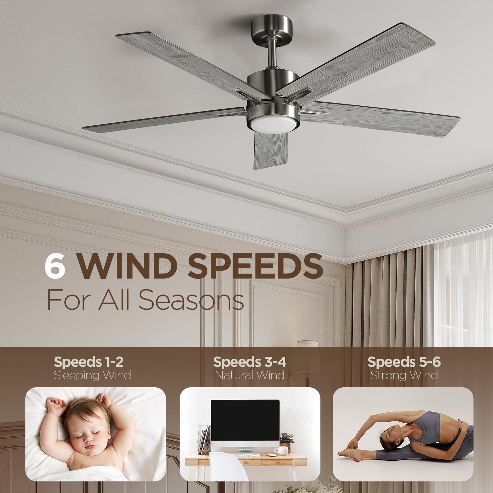 Vagizm quiet DC motor ensures powerful airflow with low noise.