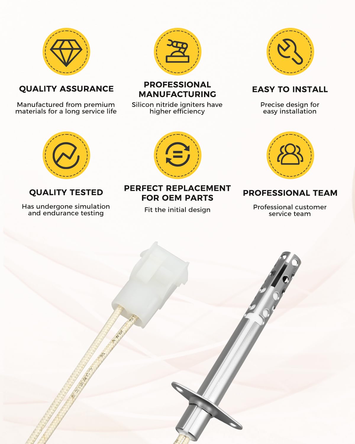 Vagmuxado silicon carbide construction for durable furnace ignitor