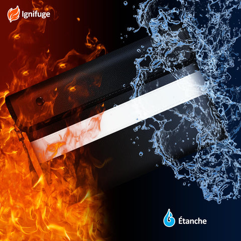 Vailoin fireproof bag closed-buckle showing secure closure and water resistance.