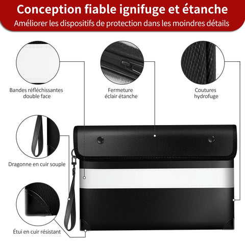 Vailoin fireproof bag double reflective strip helps locate in the dark.