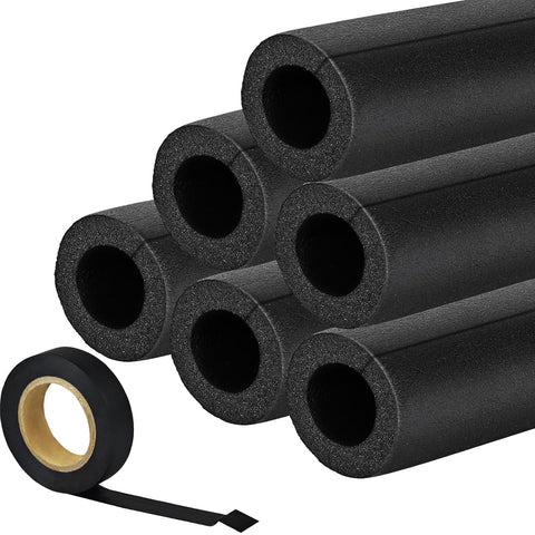VAIPI 5-pack pipe insulation foam for 1-inch pipes, reduces heat loss.
