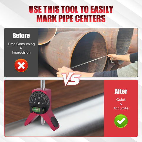 VAKPAT center marker tool with DSL improves pipe alignment.