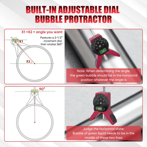 VAKPAT pipefitter center finder assembly supports quick angle references.