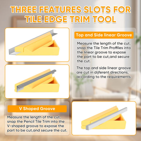 Vakpat tile edge trim cutter demonstrates universal compatibility across trims for easy setups.