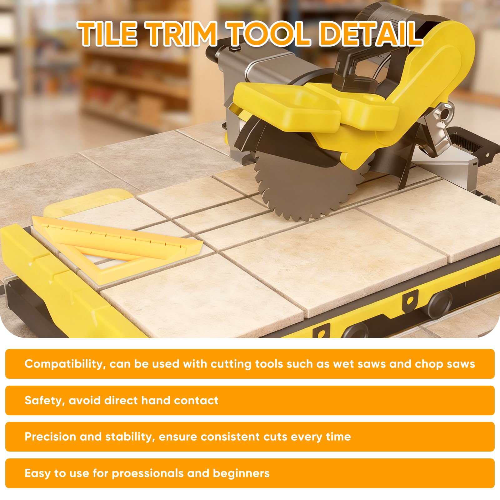 Vakpat tile trim tool portable with sheath for safe storage and on-site transport.