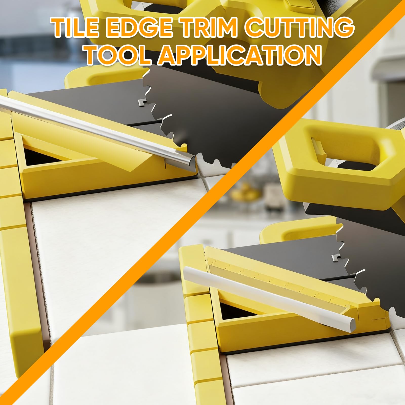 Vakpat trim square enables multi-angle cuts for complex floor and wall installations.