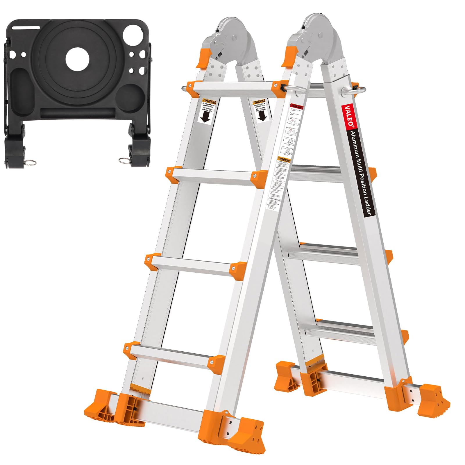 Valeo 14ft ladder extended for high reach tasks indoors or outdoors