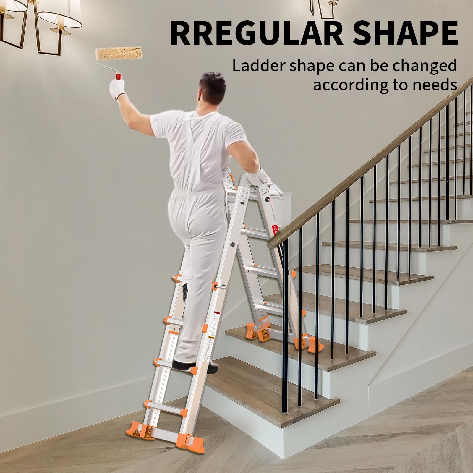 Valeo ladder supports up to 330 pounds for various users