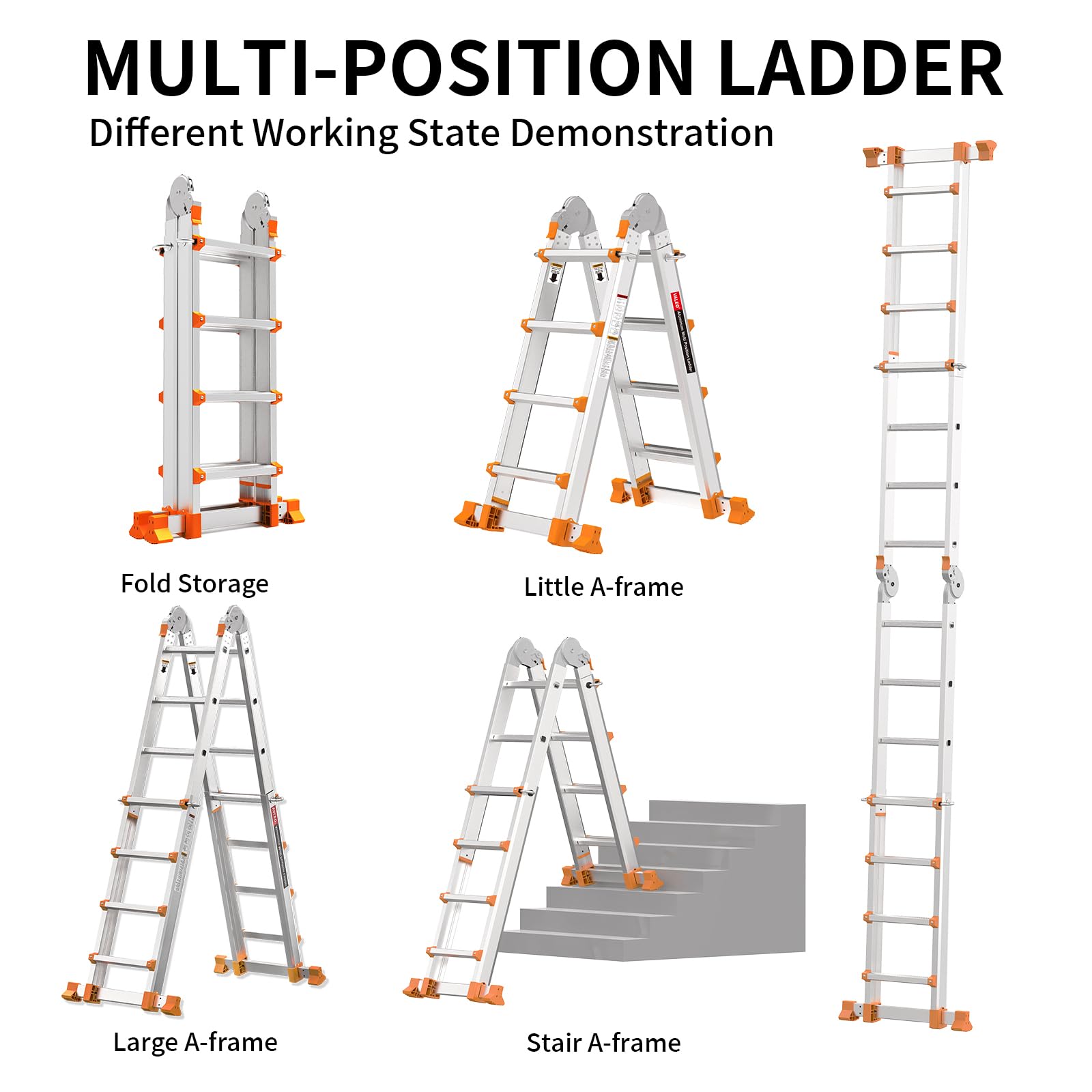 Valeo folding A-frame configuration for space-saving storage