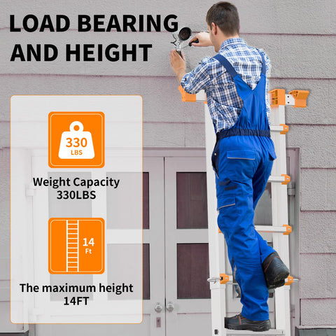 Valeo ladder suitable for roof access and exterior tasks
