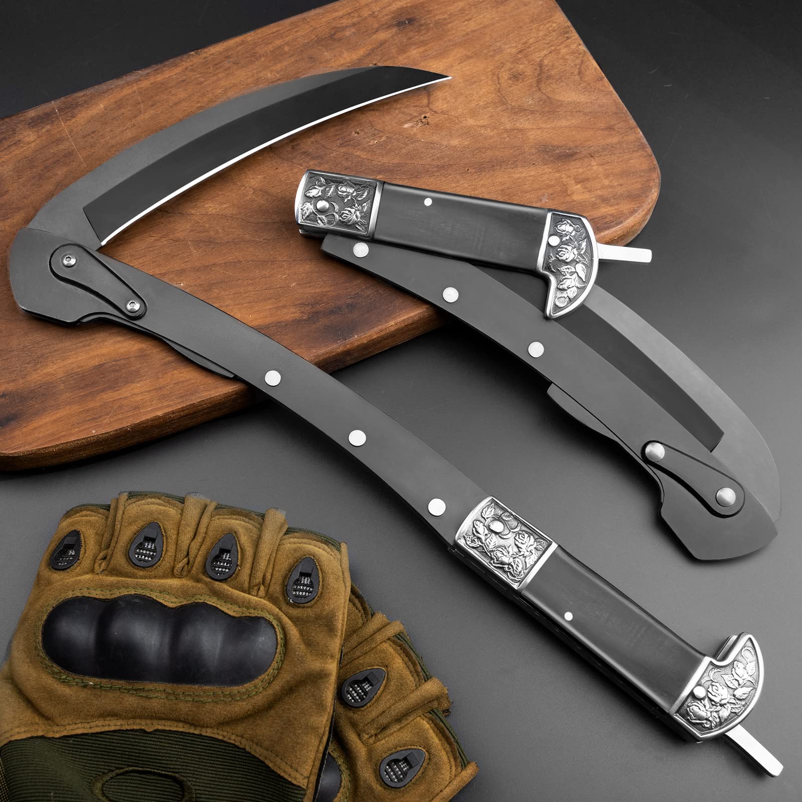 VALHALLA folding sickle suitable for display or cosplay, adding authentic flair