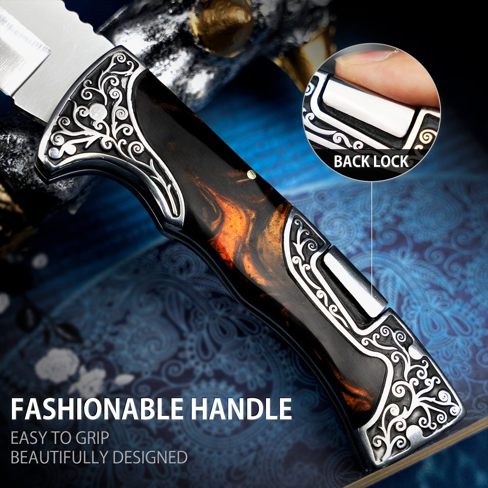 VALHALLA Mage back-lock provides secure, smooth locking action for safe use.