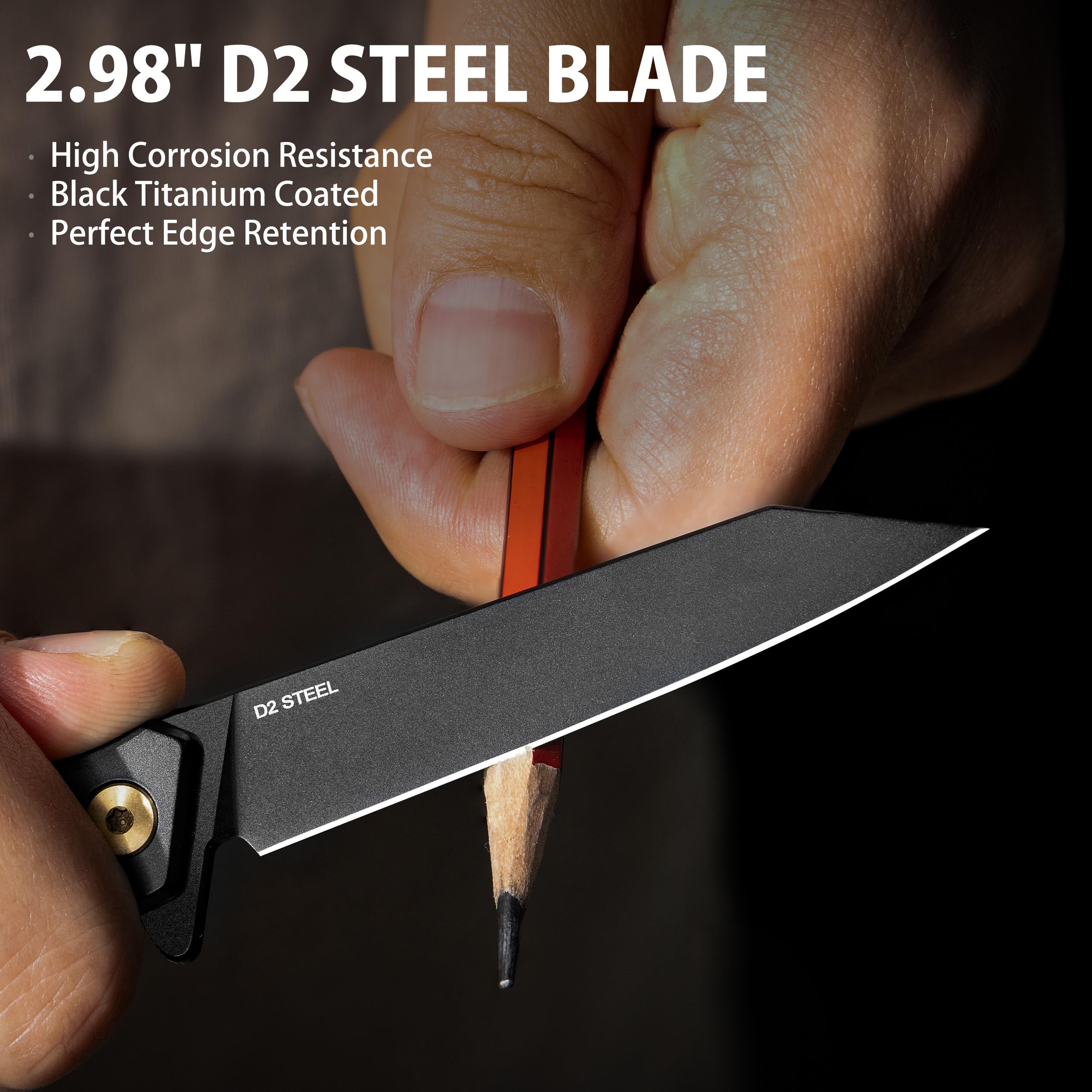 VALHALLA knife frame-lock ensures safe blade deployment during use