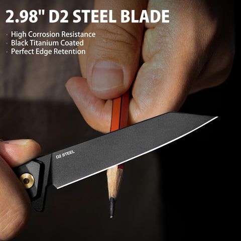 VALHALLA knife frame-lock ensures safe blade deployment during use