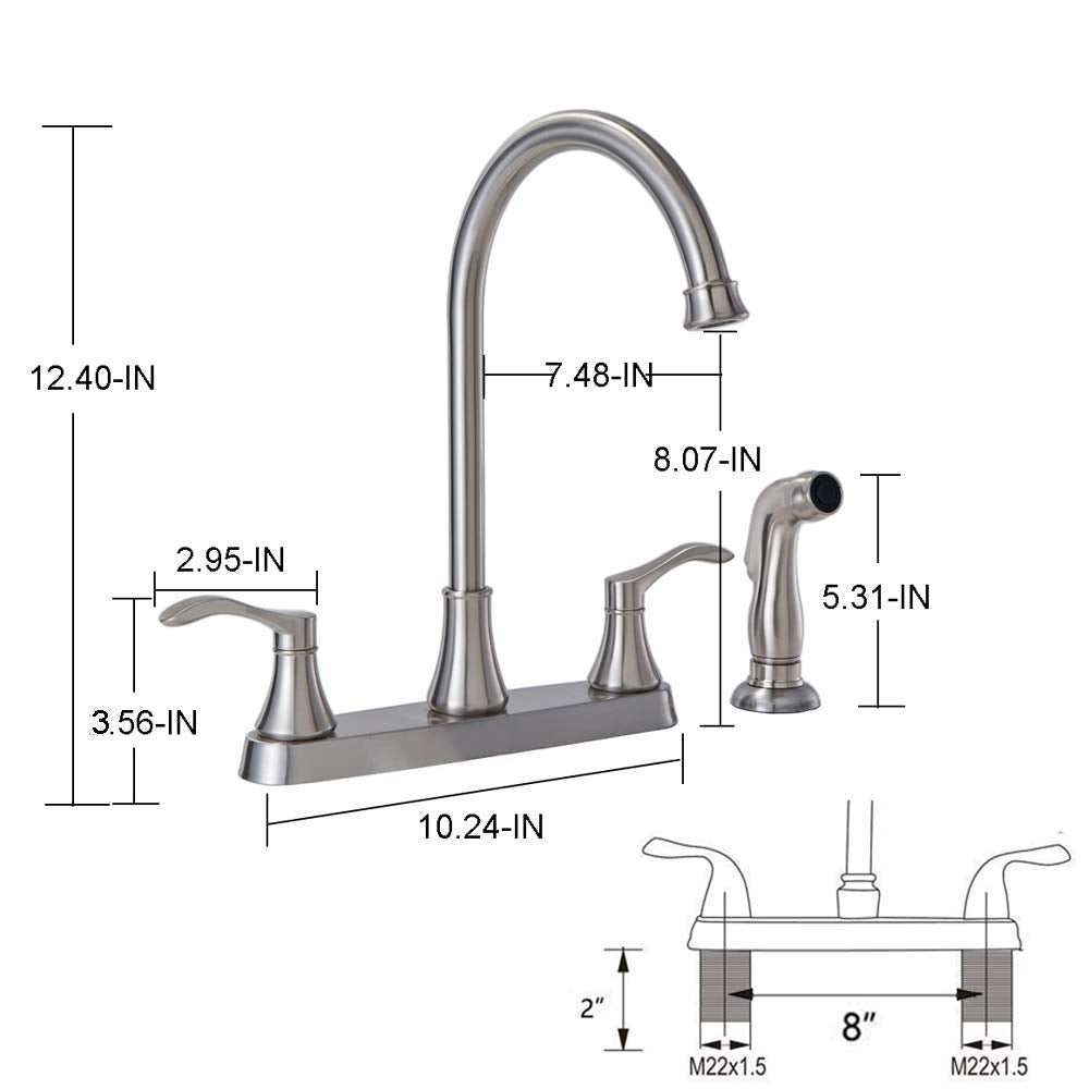 VALISY RV-friendly kitchen faucet ready for compact installations