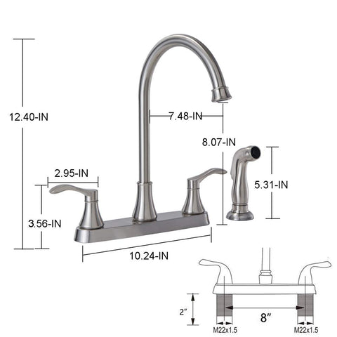 VALISY RV-friendly kitchen faucet ready for compact installations