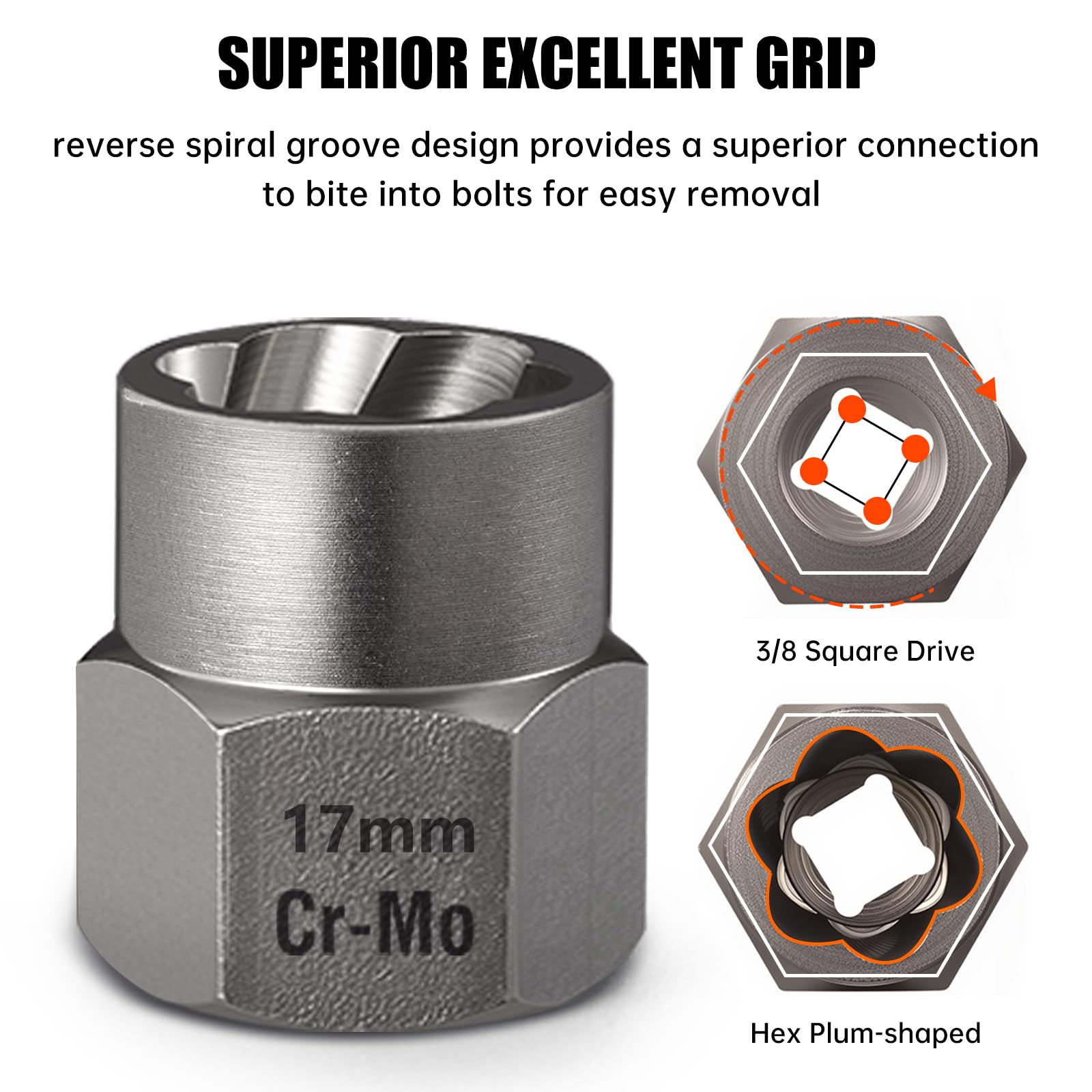 Valkynos spiral-grip extractor in action bites into damaged bolts.