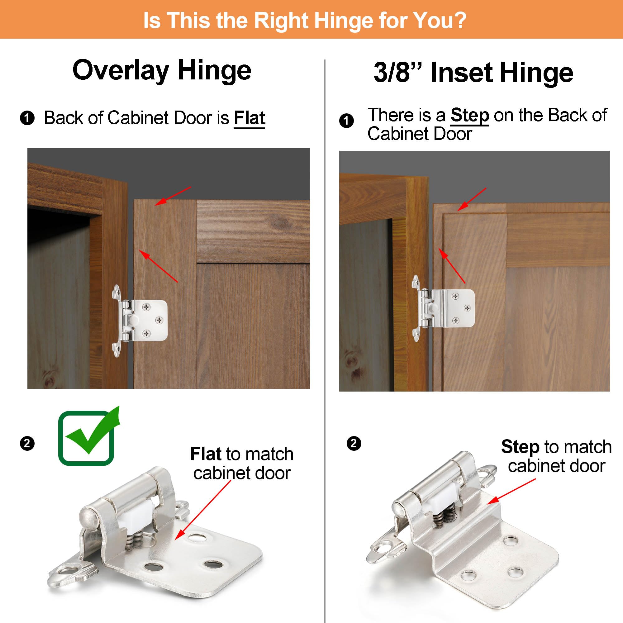 Vallecloud five-pairs hinge pack ready for multi-cabinet project