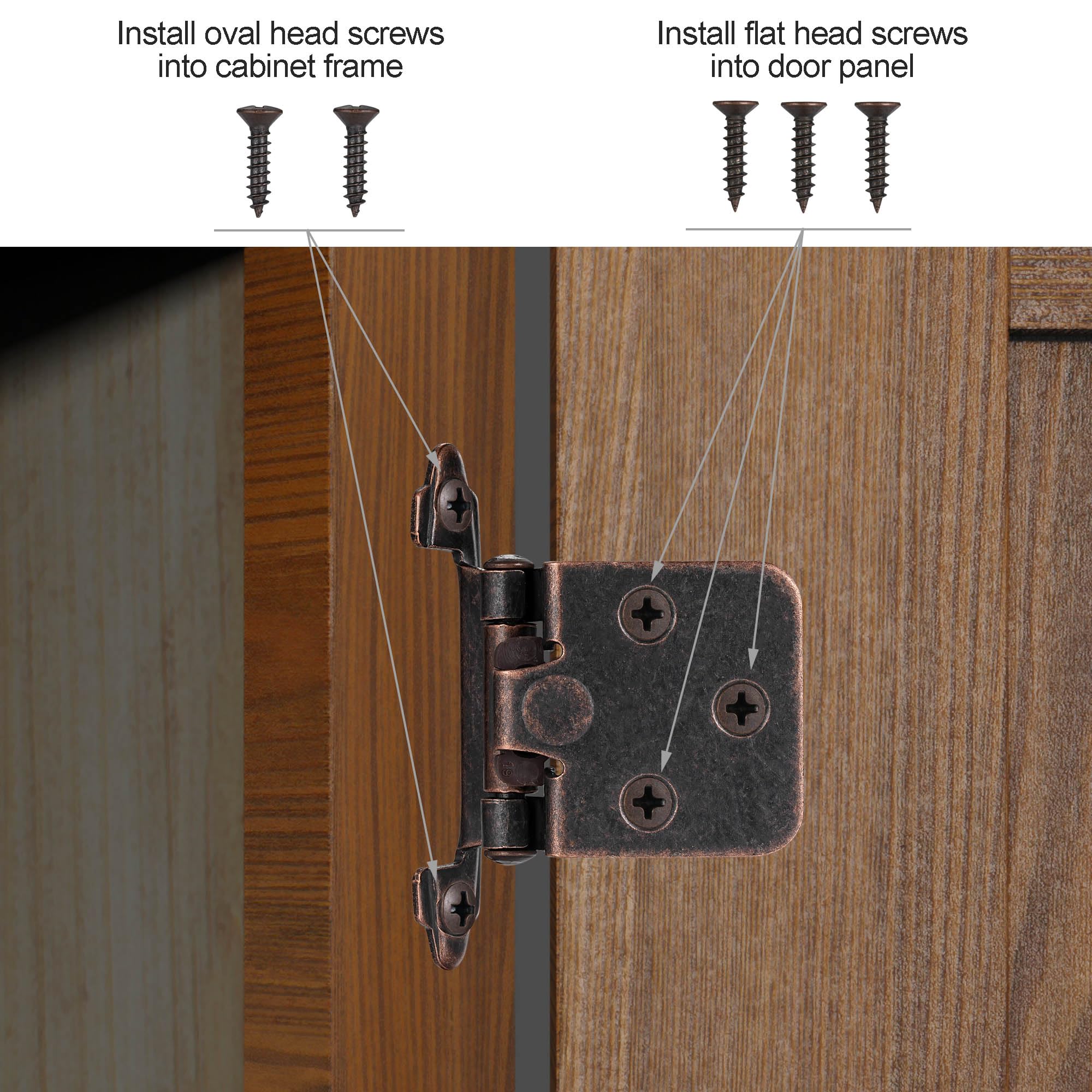 Vallecloud hinges with screws included for quick replacement and setup.