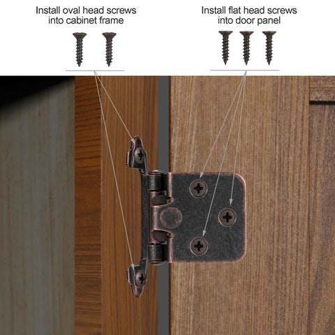 Vallecloud hinges with screws included for quick replacement and setup.