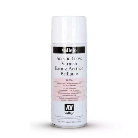 Vallejo acrylic gloss varnish spray surface closeup highlights transparent non yellowing gloss