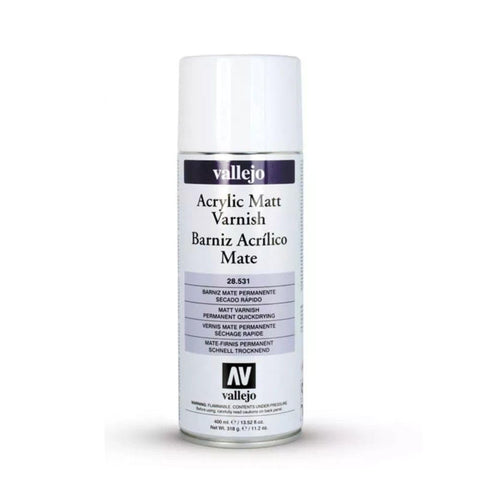 Vallejo Acrylic Matt Varnish Spray application demonstrates easy, even coating with fast drying for interior and exterior projects.