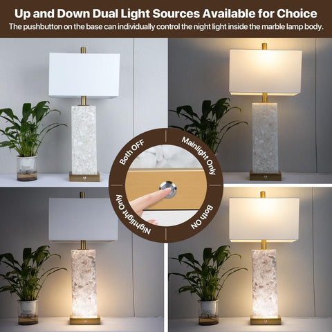 Vallerico 3-color temperatures table lamp supports versatile task and ambient lighting.