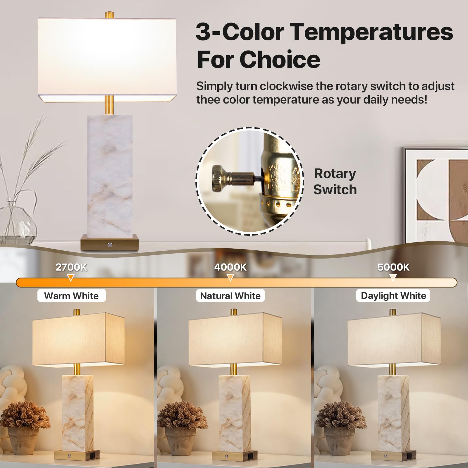 Vallerico bedside lamps set 2 on a nightstand offer cohesive decorative pairing.