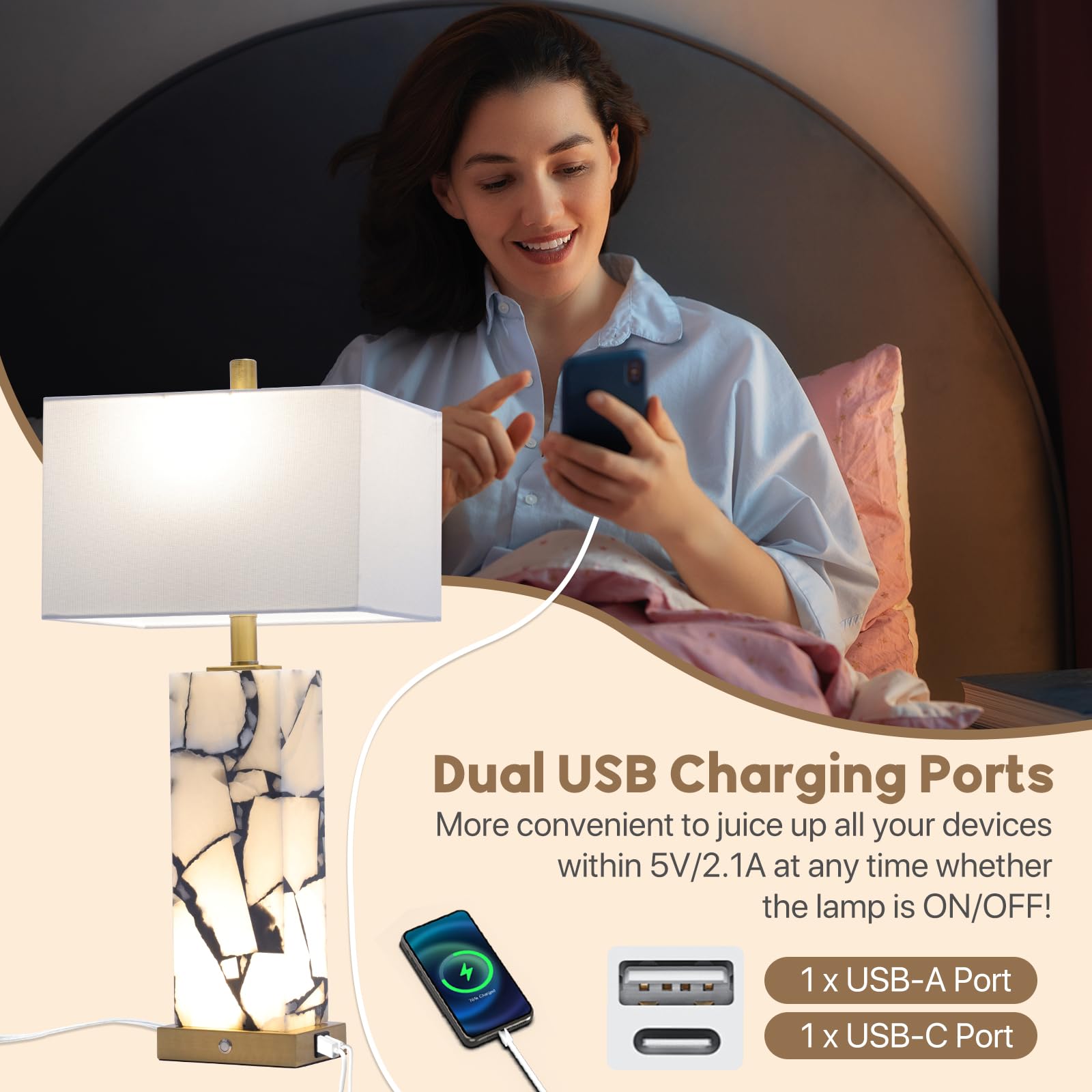 Vallerico included LED bulbs for energy-efficient lighting