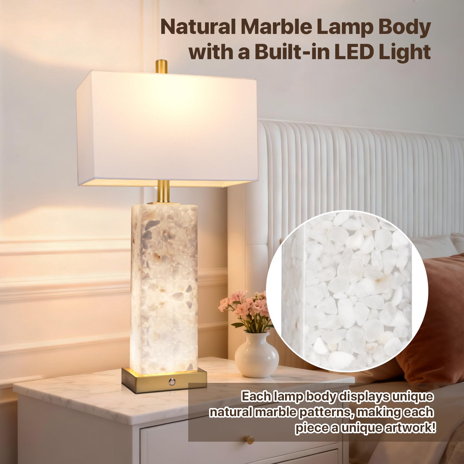 Vallerico included LED bulbs deliver energy-efficient brightness for any activity.