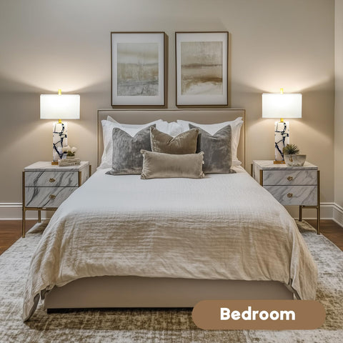 Vallerico nightstand ambient light creates a cozy atmosphere