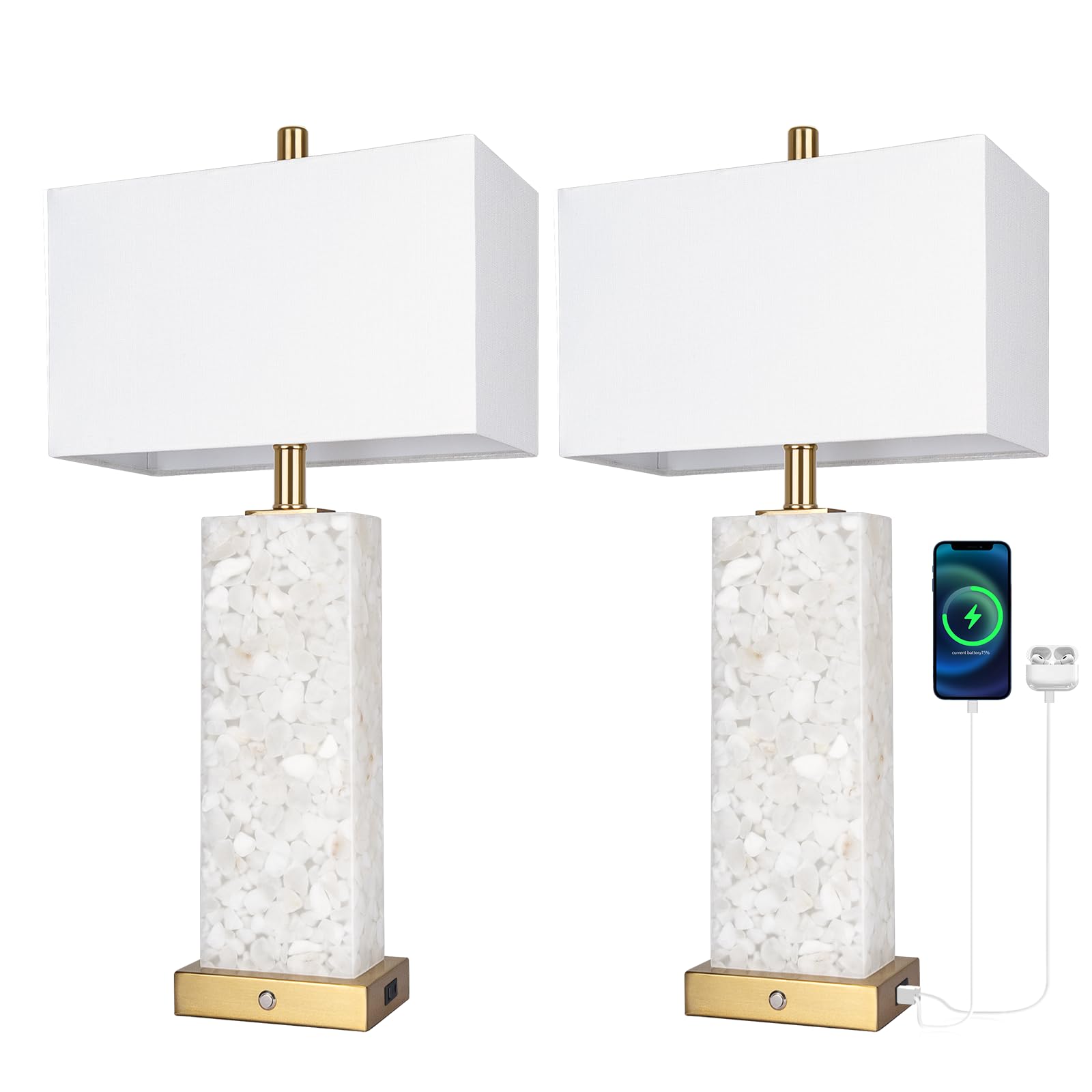 Vallerico nightstand lamps with warm, natural aesthetics enhance bedrooms.