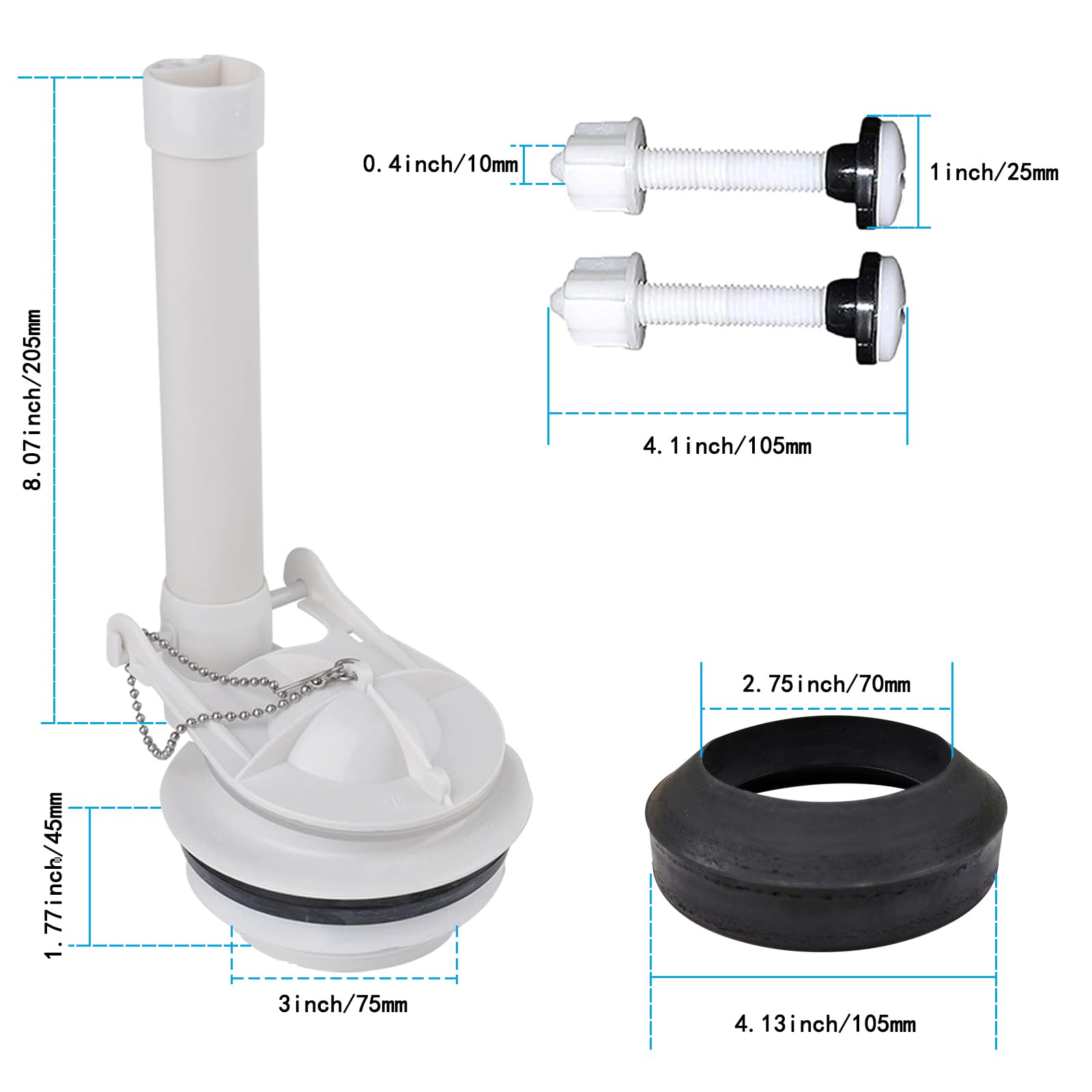 VALLVATER flush valve gasket demonstrates durable seal for leak prevention
