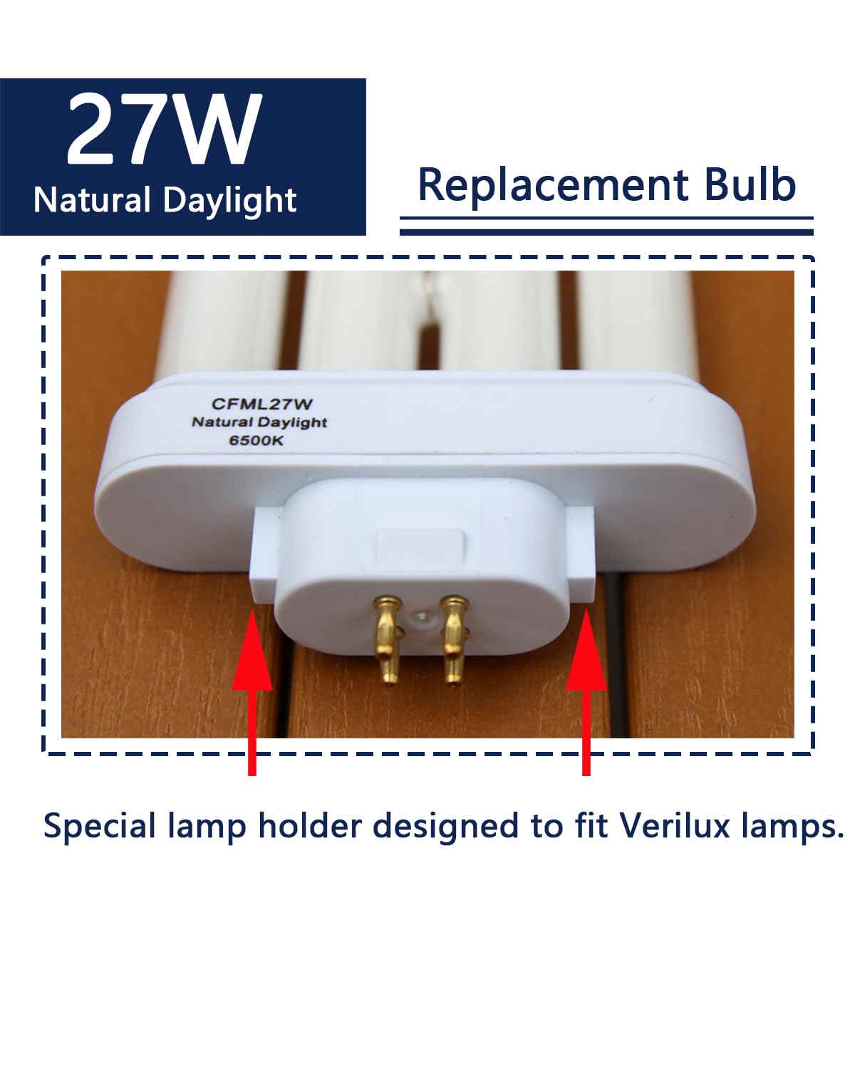 Valoisa CFML27VLX 6500K spectrum provides crisp natural daylight feel