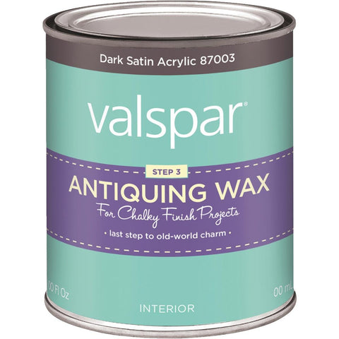 Valspar Chalky Antique Sealing Wax adds vintage charm with low-gloss protection for chalky finishes.