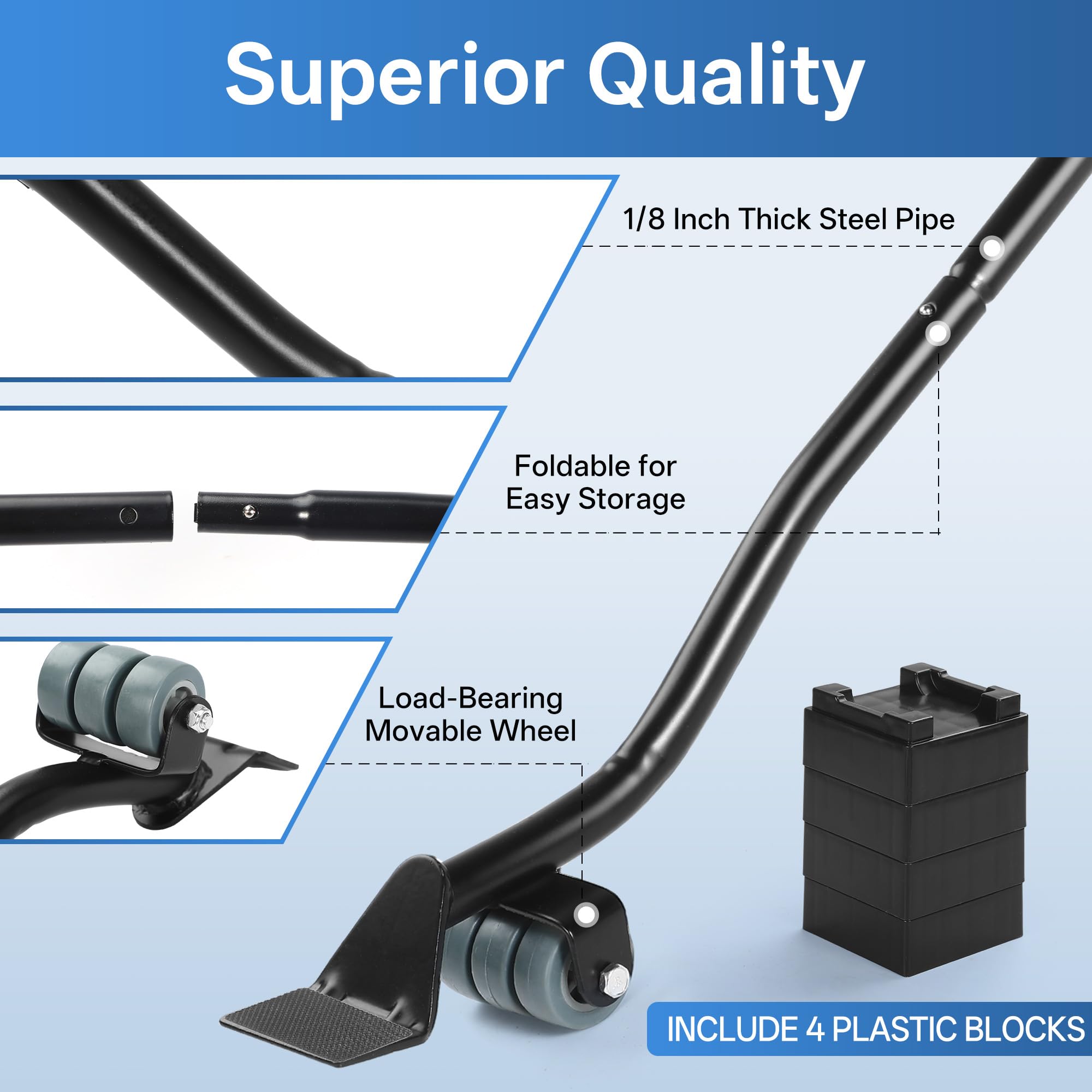 Valtavo 25-inch extended lever offers extra leverage for tough lifts