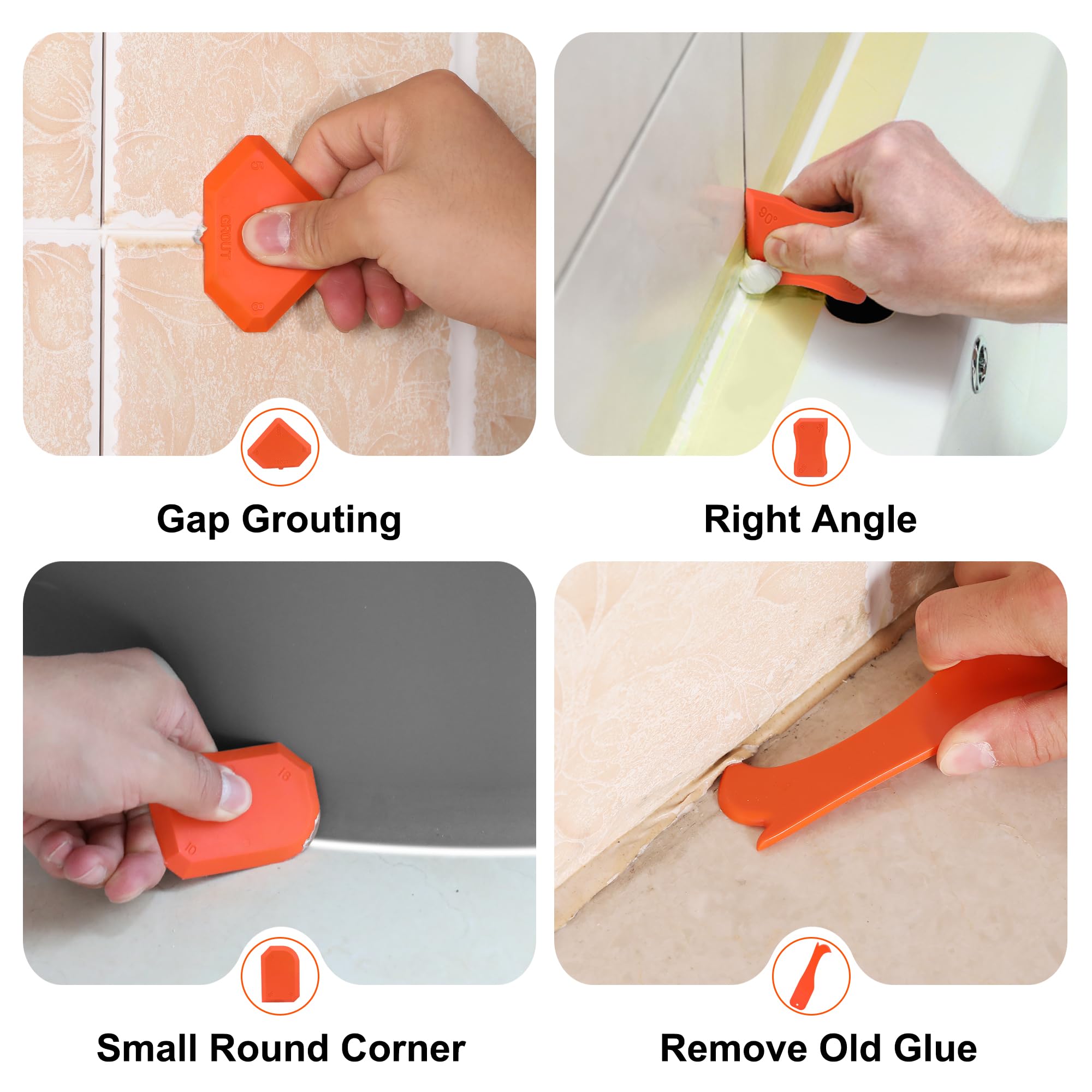 ValueMax multi-angle scraper for tight corners and straight edges