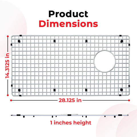 VALUN 221010 grid in action catches debris and elevates dishes.