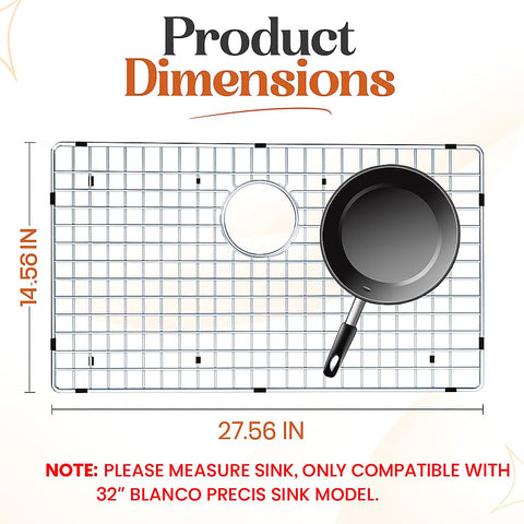 VALUN 221206 durable stainless steel grid provides robust sink protection
