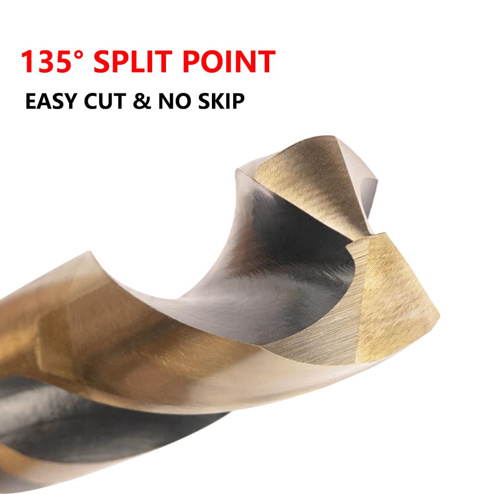 VALYRIANTOOL cobalt drill bit coating detail enhances lubricity and cooling.