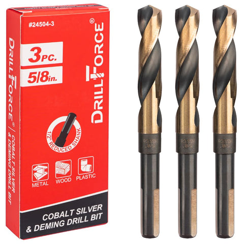 VALYRIANTOOL cobalt drill bit set front view for versatile metal drilling.