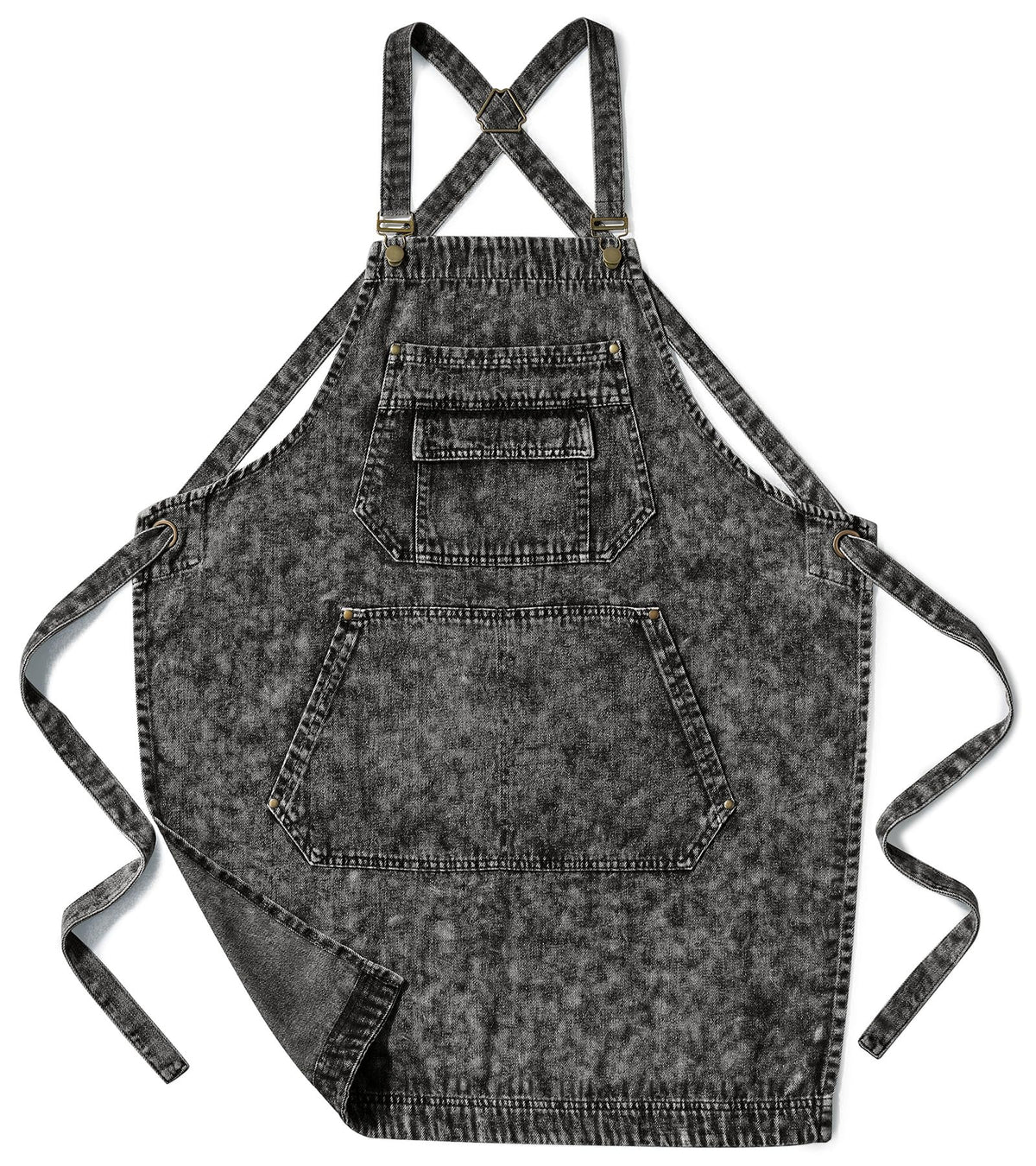 Vammcht Denim Apron with multi pockets organized tools for styling sessions